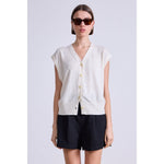 Fine Weight Cropped Vest Cream - Primm'sFine Weight Cropped Vest CreamApiece Apart