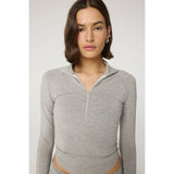 Line by K Fion Top Heather Grey