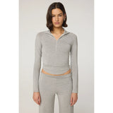 Line by K Fion Top Heather Grey