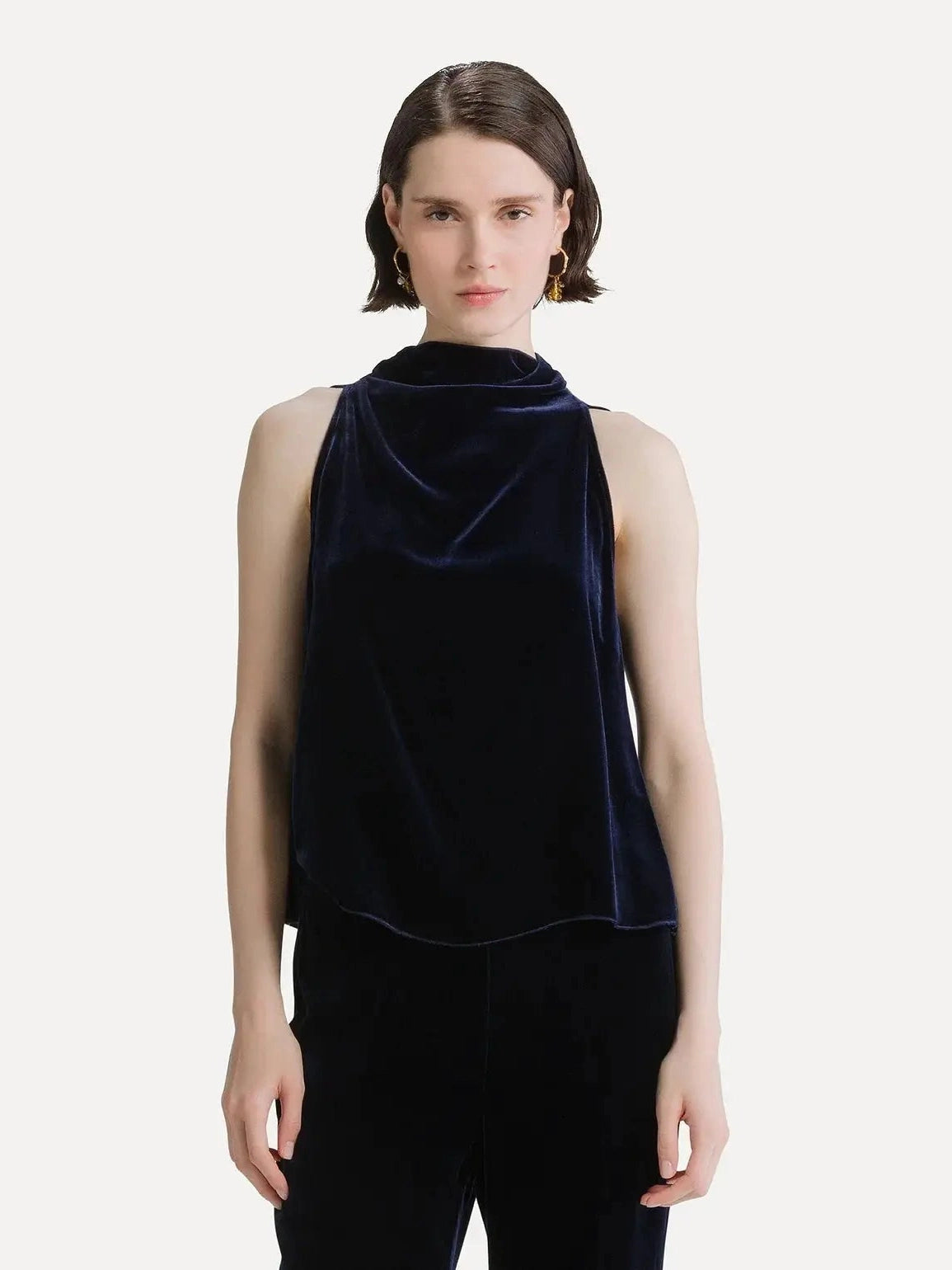 viscose/silk velvet top forte_forte