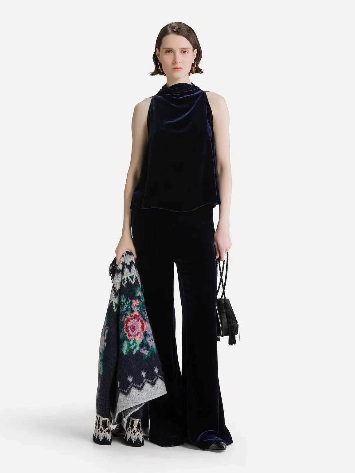 viscose/silk velvet top forte_forte