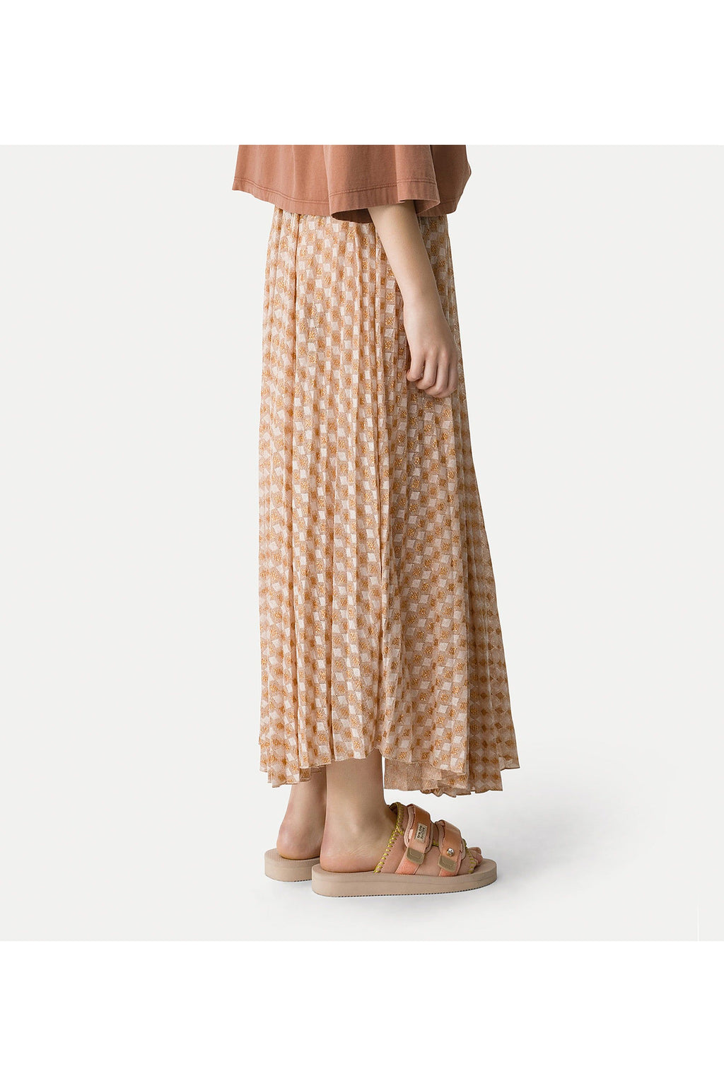 Pleated skirt in diamond jersey forte_forte