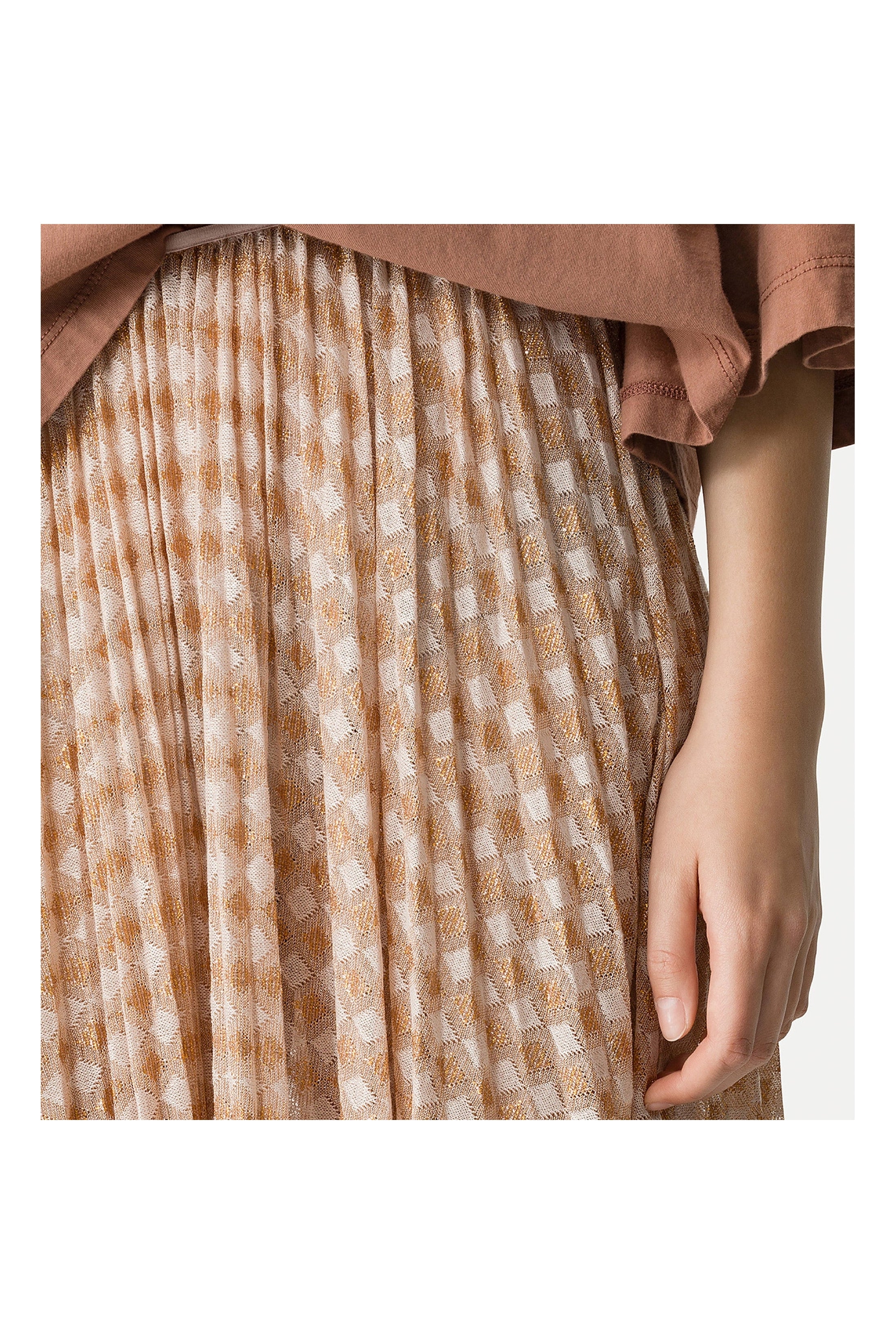 Pleated skirt in diamond jersey forte_forte