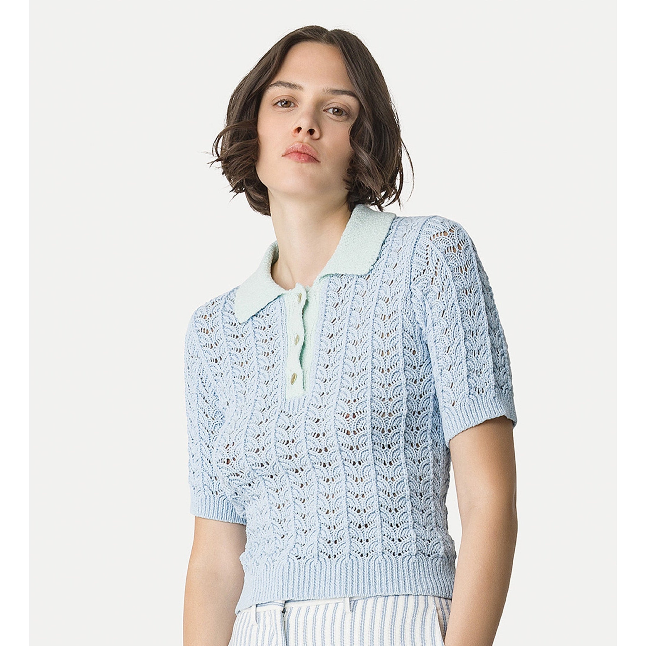 Elegant cotton polo shirt forte_forte