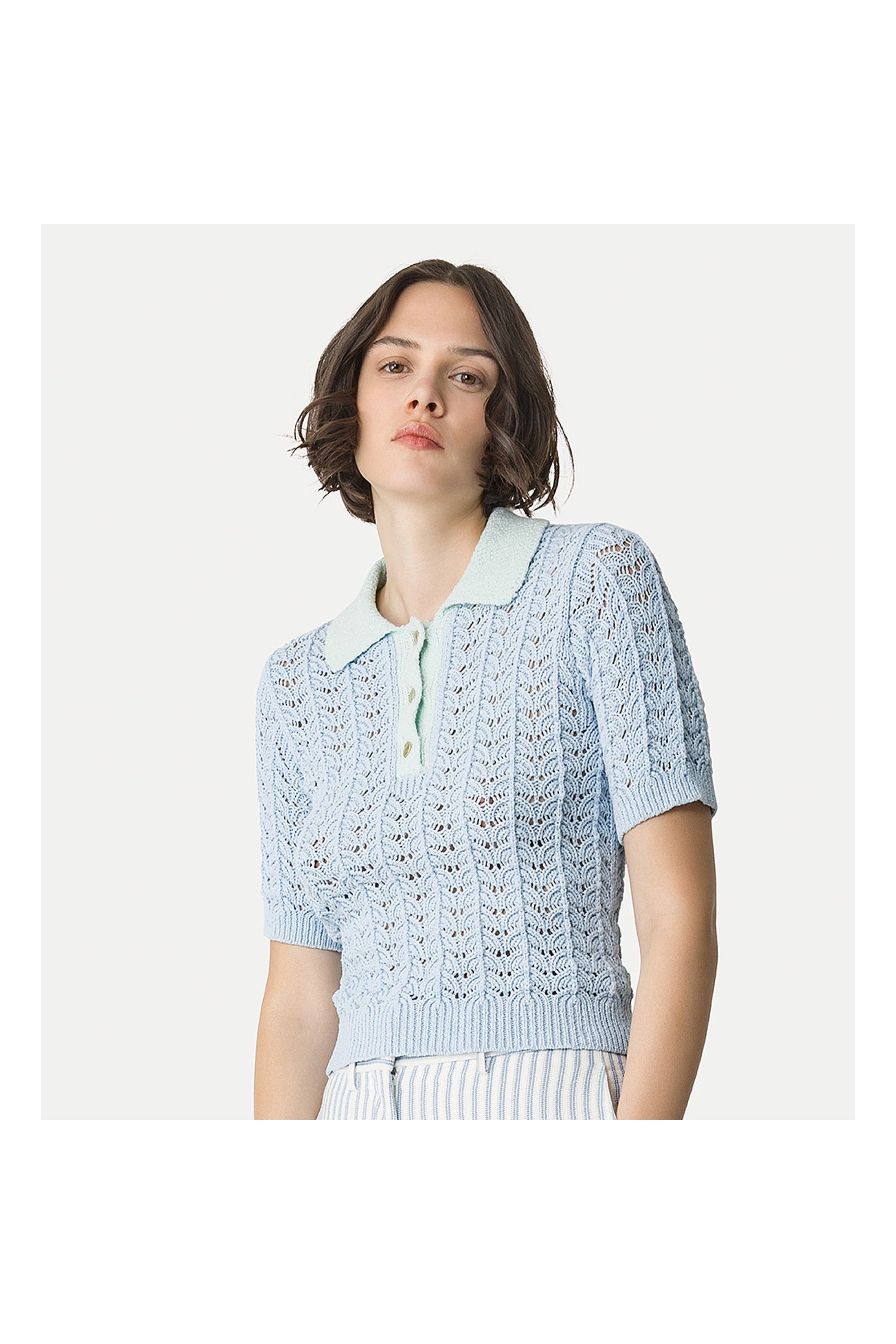 Elegant cotton polo shirt forte_forte