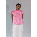Frilled Shirt Candy Thumbprint Floral - Primm'sFrilled Shirt Candy Thumbprint FloralHope for Flowers by Tracy Reece