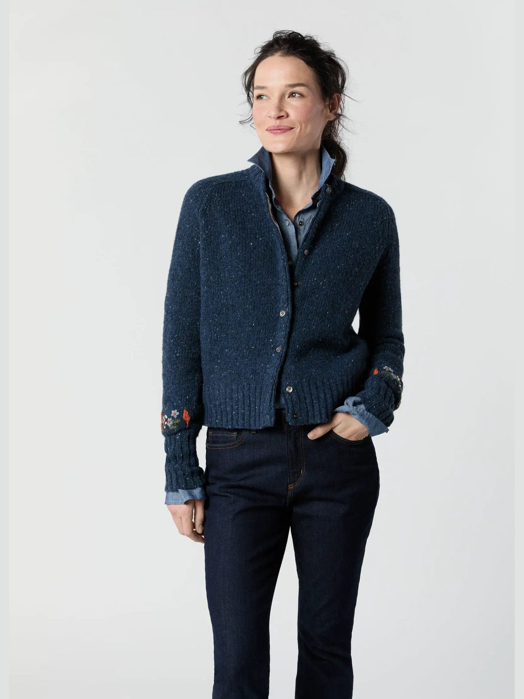 Romy Embroidered Cardigan Mashburn