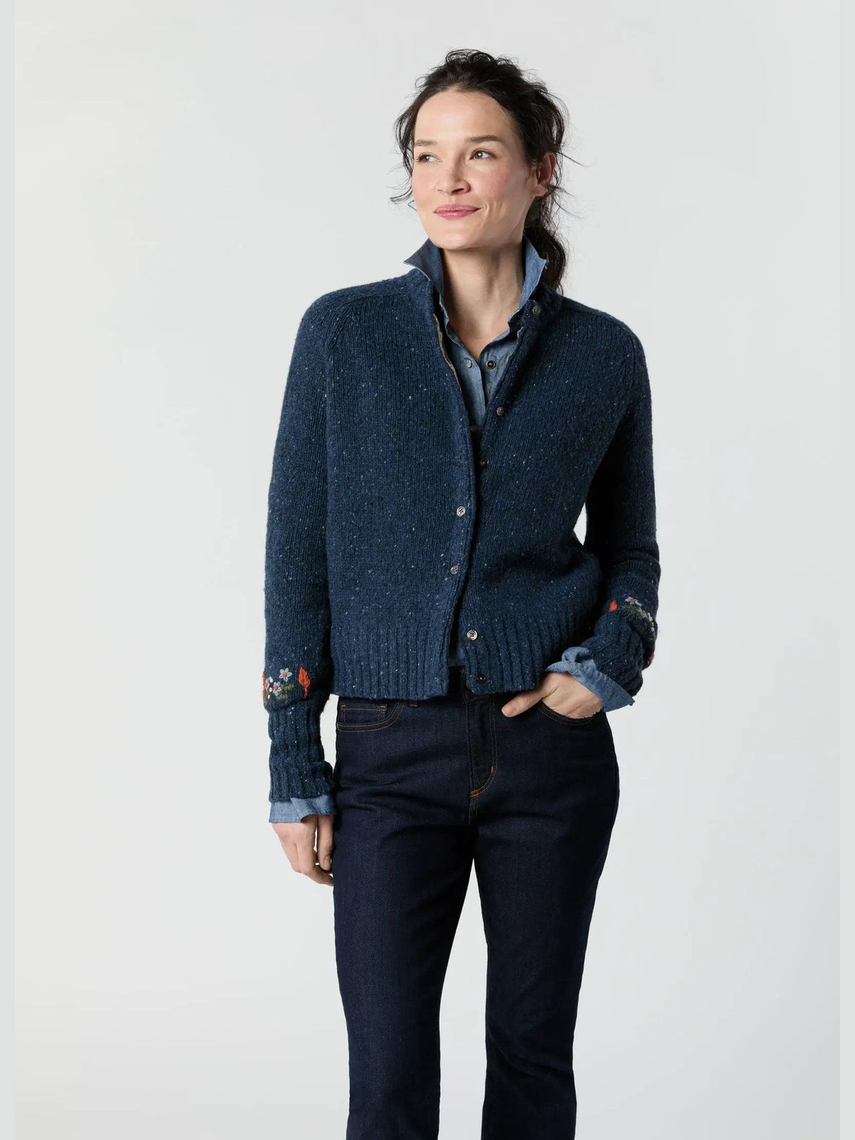 Romy Embroidered Cardigan Mashburn