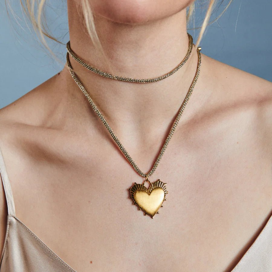 Gold Lurex Necklace Cord Hart