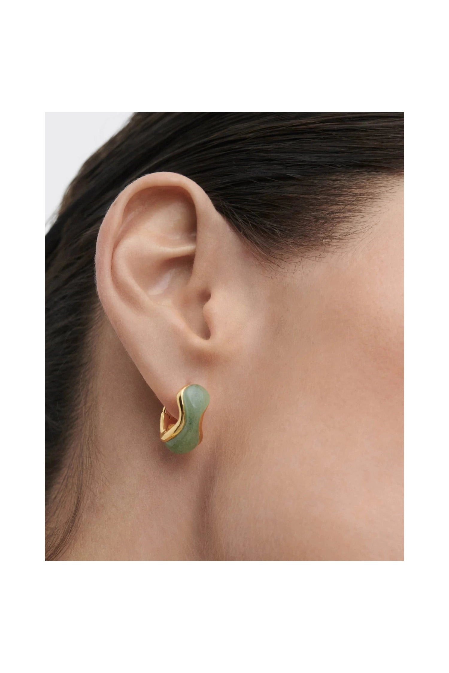Green Aventurine Musa Hoops PDPAOLA