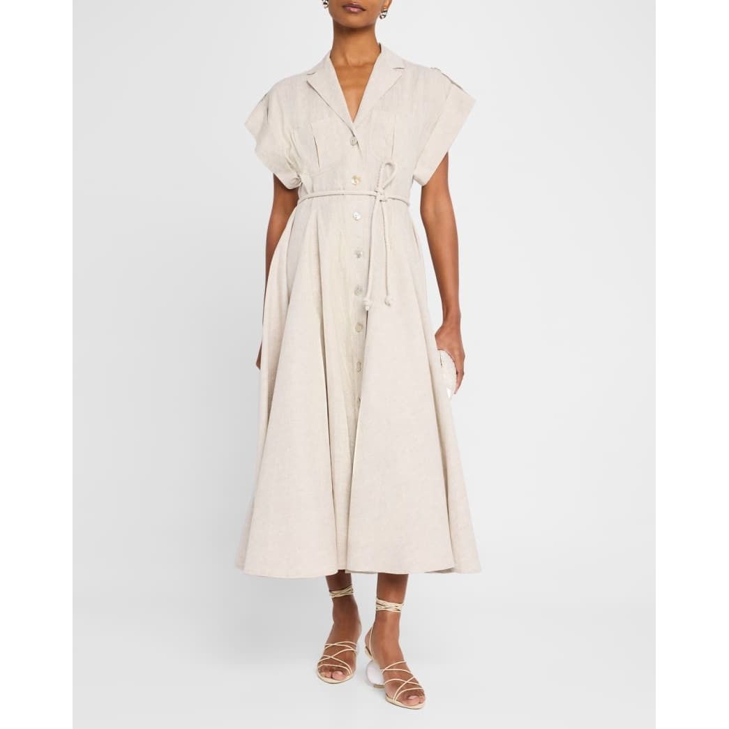 Guayaba Linen Maxi Shirtdress - Primm'sGuayaba Linen Maxi ShirtdressNo Pise La Grama