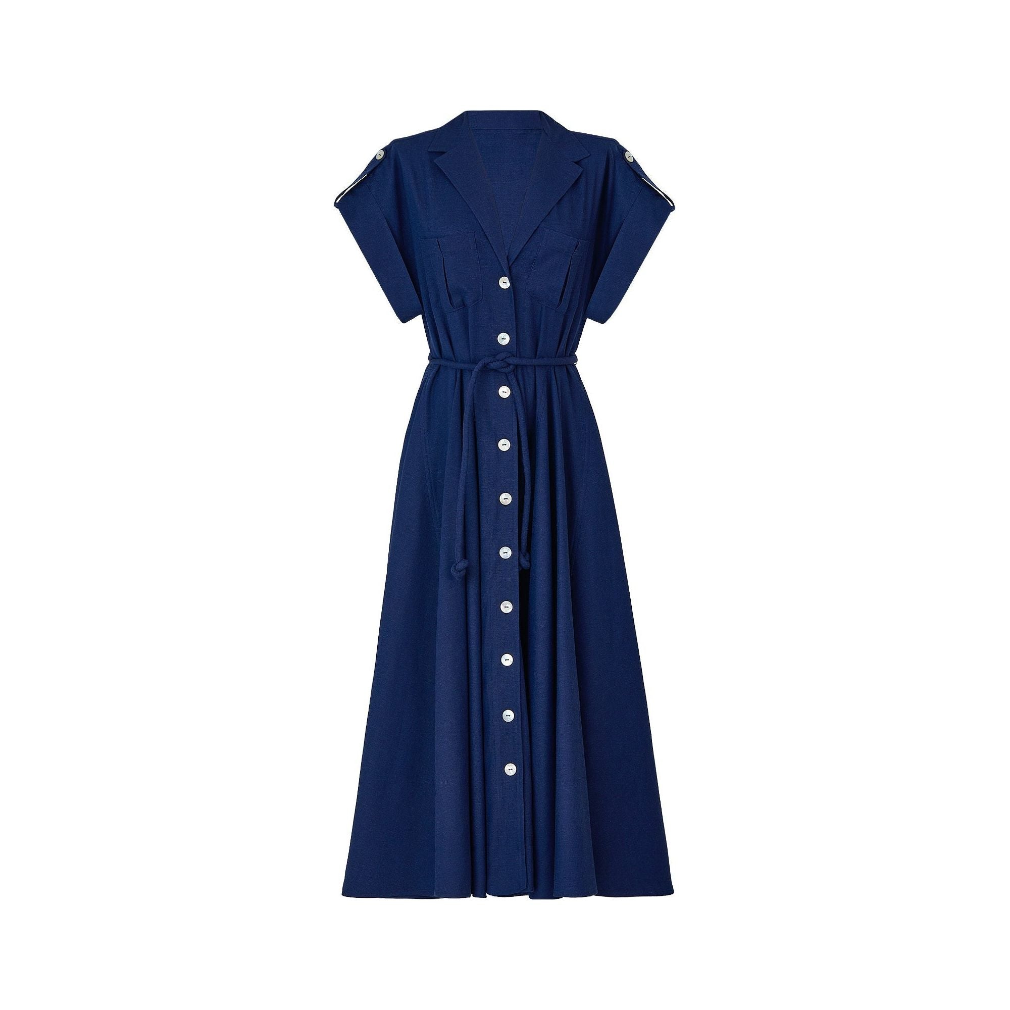 Guayaba Midi Dress in Navy - Primm'sGuayaba Midi Dress in NavyNo Pise La Grama