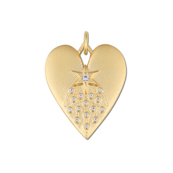 Halley's Heart Charm with Silver Lurex Cord - Primm'sHalley's Heart Charm with Silver Lurex CordHart
