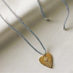 Halley's Heart Charm with Silver Lurex Cord - Primm'sHalley's Heart Charm with Silver Lurex CordHart