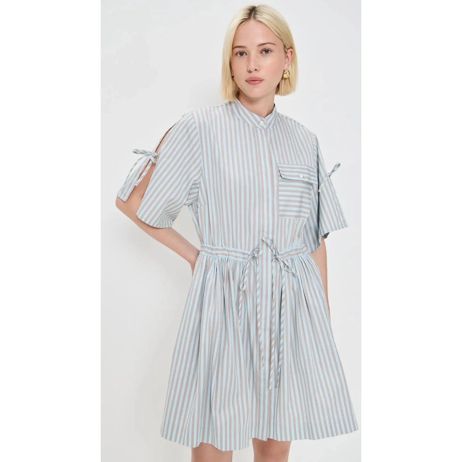 Light Gray Hevron Febee Dress