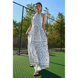 High/Low Halter Maxi Dress Ironwork Scarf - Primm'sHigh/Low Halter Maxi Dress Ironwork ScarfHope for Flowers by Tracy Reece