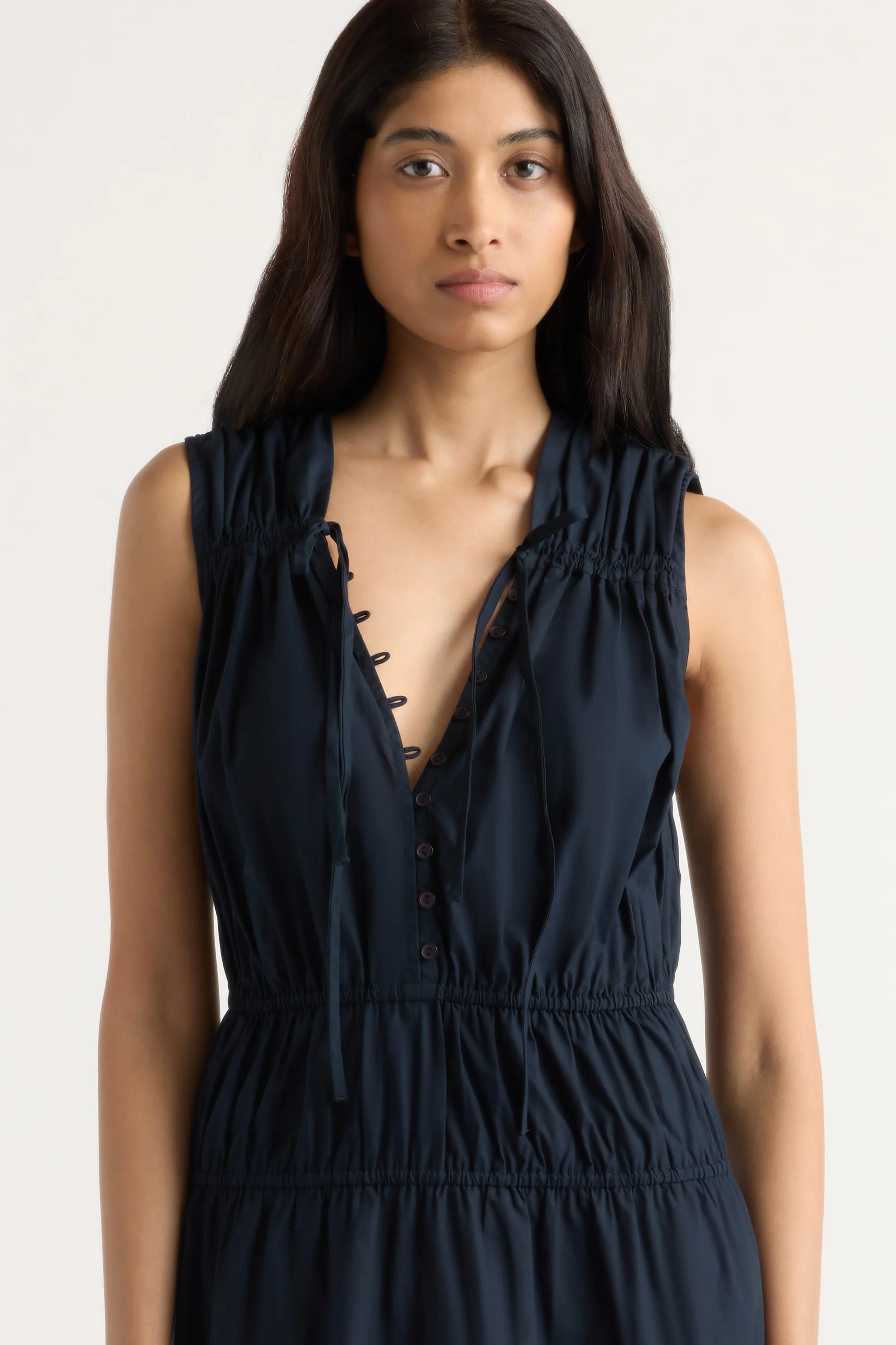Iga Gathered Organic Cotton Maxi Dress Modern Citizen