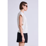 Apiece Apart Fine Weight Cropped Vest Cream
