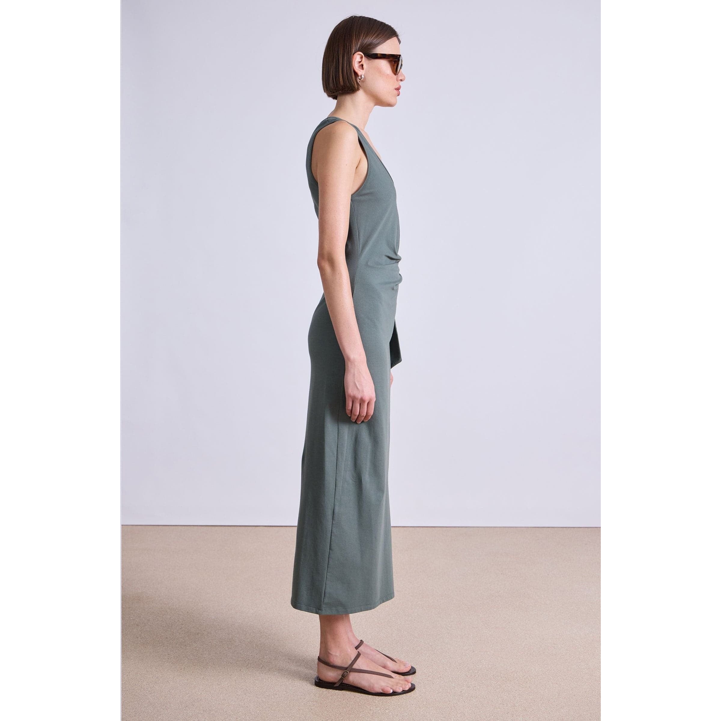 Light Gray Apiece Apart Uri Twist Dress Thyme