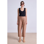 Light Gray Apiece Apart Spa Pleat Pant Deep Khaki