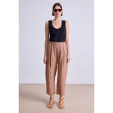 Light Gray Apiece Apart Spa Pleat Pant Deep Khaki