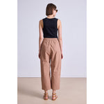 Light Gray Apiece Apart Spa Pleat Pant Deep Khaki