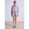 Light Gray Cropped Utility Shirt Nirvana