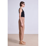 Light Gray Apiece Apart Spa Pleat Pant Deep Khaki