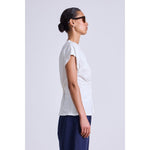 Light Gray Volta Twist Top Cream
