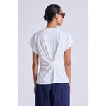 Light Gray Volta Twist Top Cream