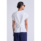 Light Gray Volta Twist Top Cream