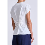 Light Gray Volta Twist Top Cream