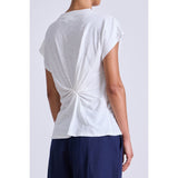 Light Gray Volta Twist Top Cream