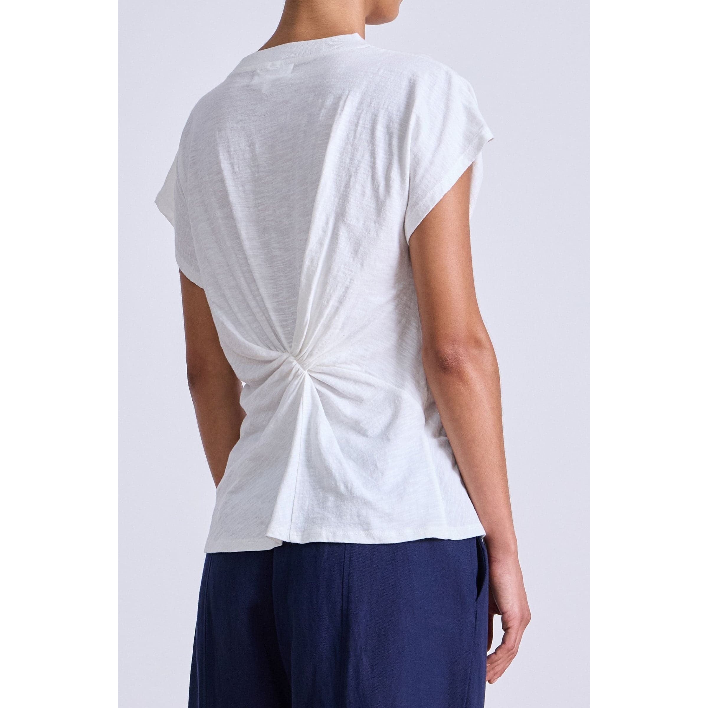 Light Gray Volta Twist Top Cream