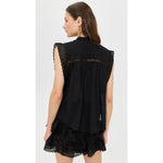 Antique White Isabel Marant Gresia Top Black