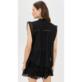 Antique White Isabel Marant Gresia Top Black