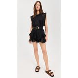 Antique White Isabel Marant Gresia Top Black