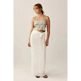 Light Gray Marle Alma Sarong Ivory