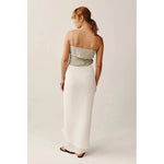 Light Gray Marle Alma Sarong Ivory