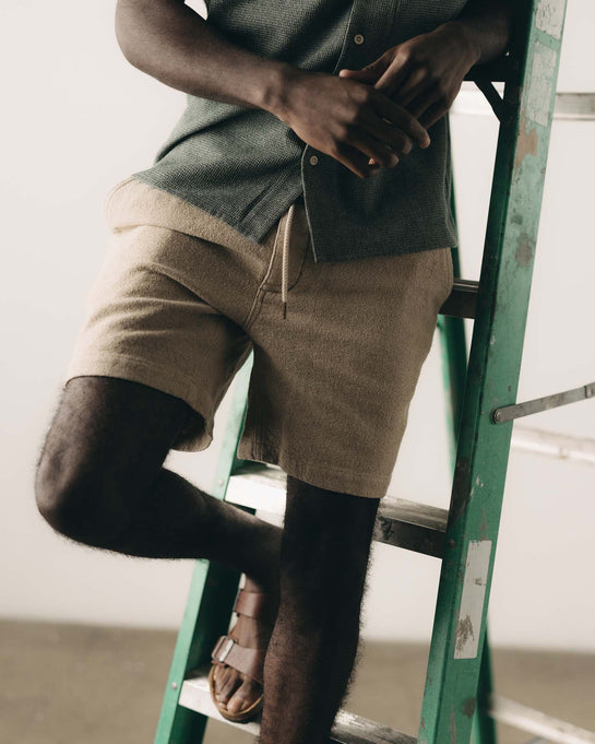 The Après Short Heather Oat Taylor Stitch