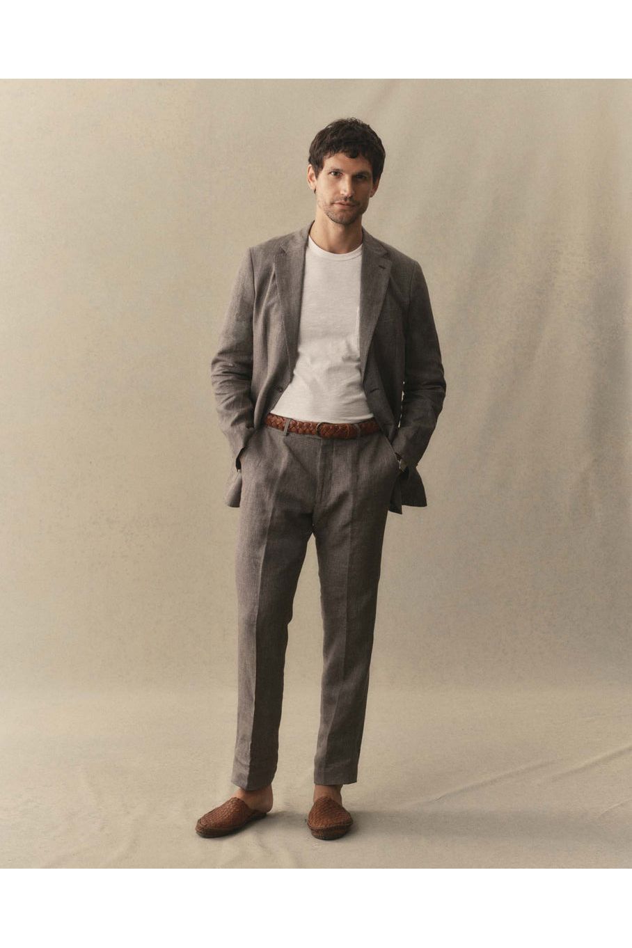 The Stevens Trouser in Morel Micro Check Taylor Stitch