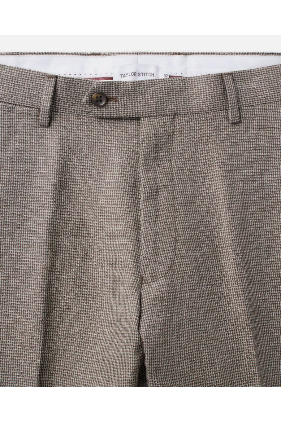 The Stevens Trouser in Morel Micro Check Taylor Stitch