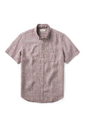 The Short Sleeve Jack in Burgundy Linen Taylor Stitch