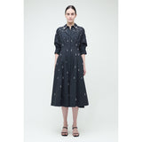 Jazz Embellised Pintuck Midi Dress Black - Primm'sJazz Embellised Pintuck Midi Dress BlackSimkhai