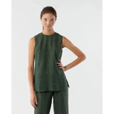 Jo Tunic Safari Green Sahara Linen - Primm'sJo Tunic Safari Green Sahara LinenMashburn