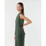 Jo Tunic Safari Green Sahara Linen - Primm'sJo Tunic Safari Green Sahara LinenMashburn