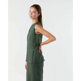 Jo Tunic Safari Green Sahara Linen - Primm'sJo Tunic Safari Green Sahara LinenMashburn