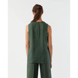 Jo Tunic Safari Green Sahara Linen - Primm'sJo Tunic Safari Green Sahara LinenMashburn