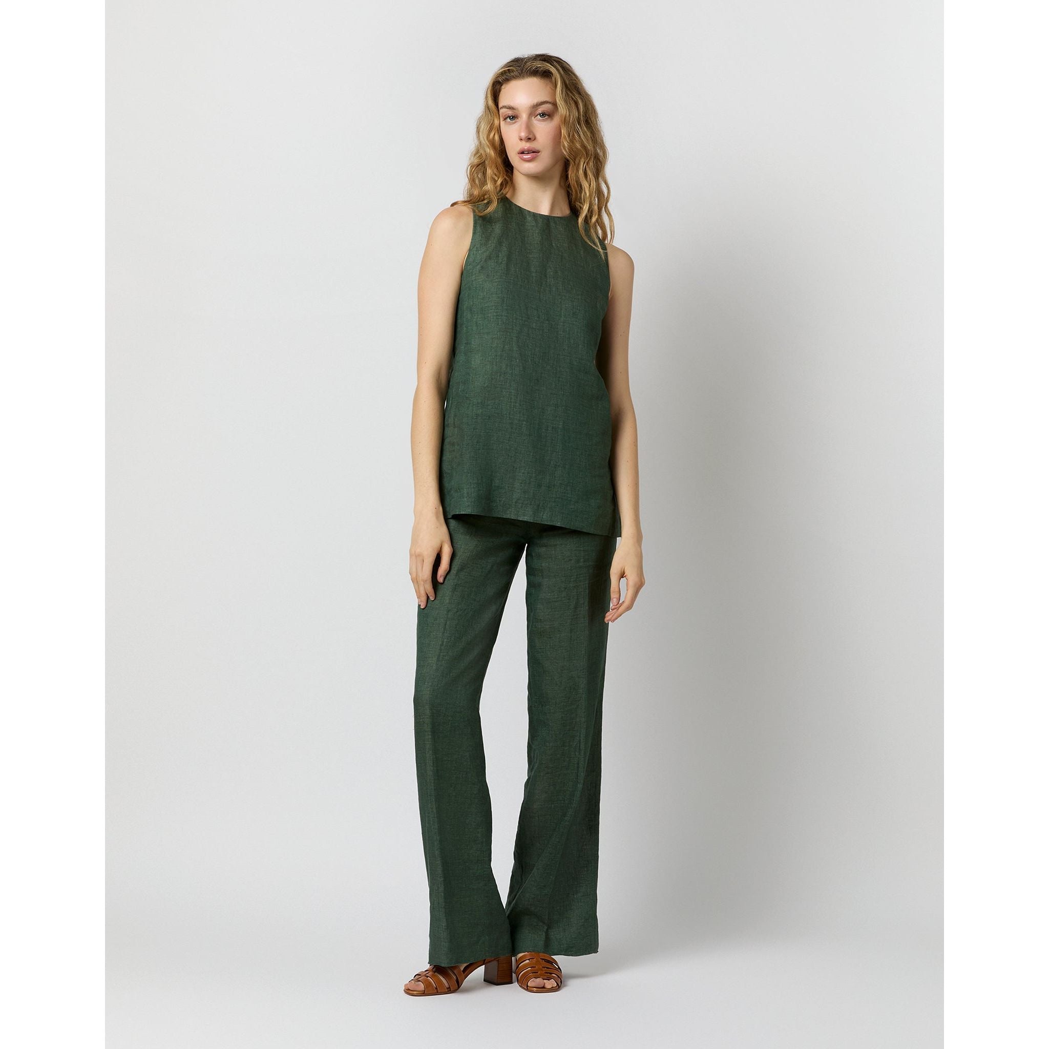 Jo Tunic Safari Green Sahara Linen - Primm'sJo Tunic Safari Green Sahara LinenMashburn