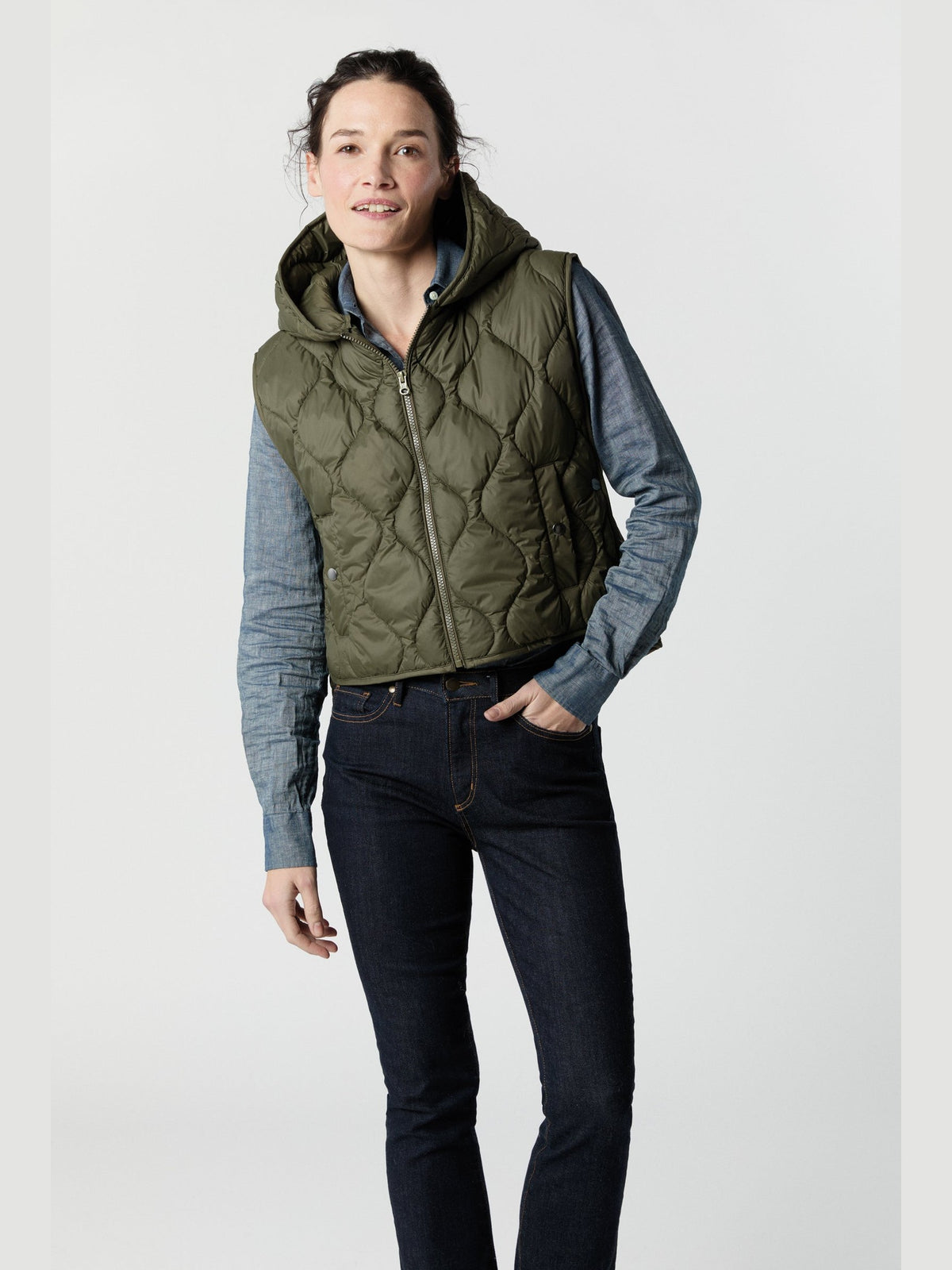 Jenny Cashball Hooded Vest Mashburn